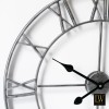 80cm 'Olivier' Silver Skeleton clock