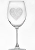 Love Heart Large Wine Glass - Personalisation available