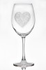 Love Heart Large Wine Glass - Personalisation available