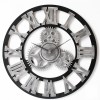 60cm 'Levi Greek' Grey Gear Design Clock
