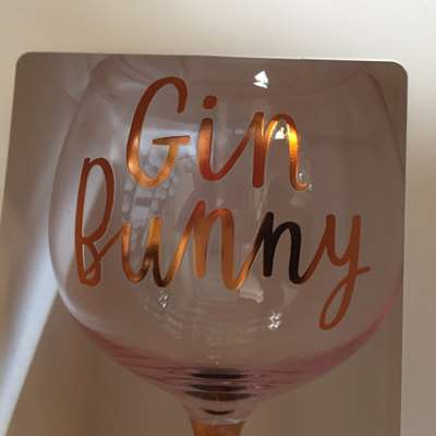 Gin Bunny Gin Glass