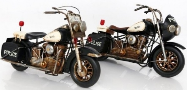 Vintage style American police motorbike