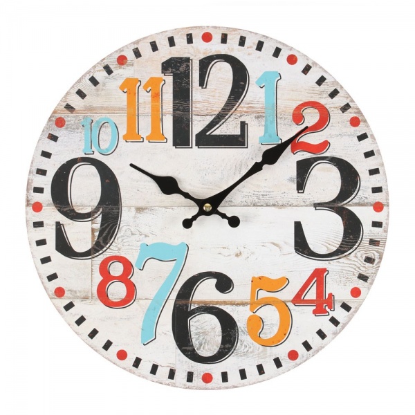 Retro numbered Wall Clock