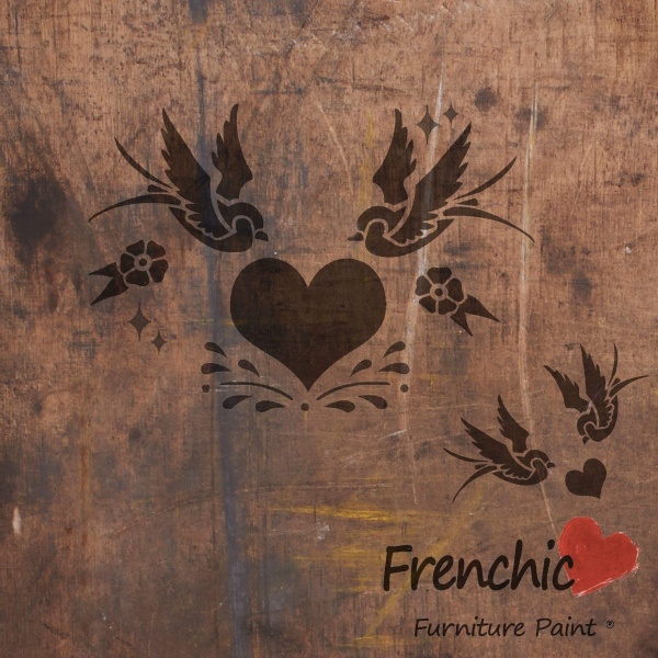 Frenchic Stencil Swallows in love